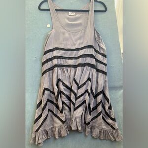 FREE PEOPLE  INTIMATELY Gray and Black DRESS SLIP